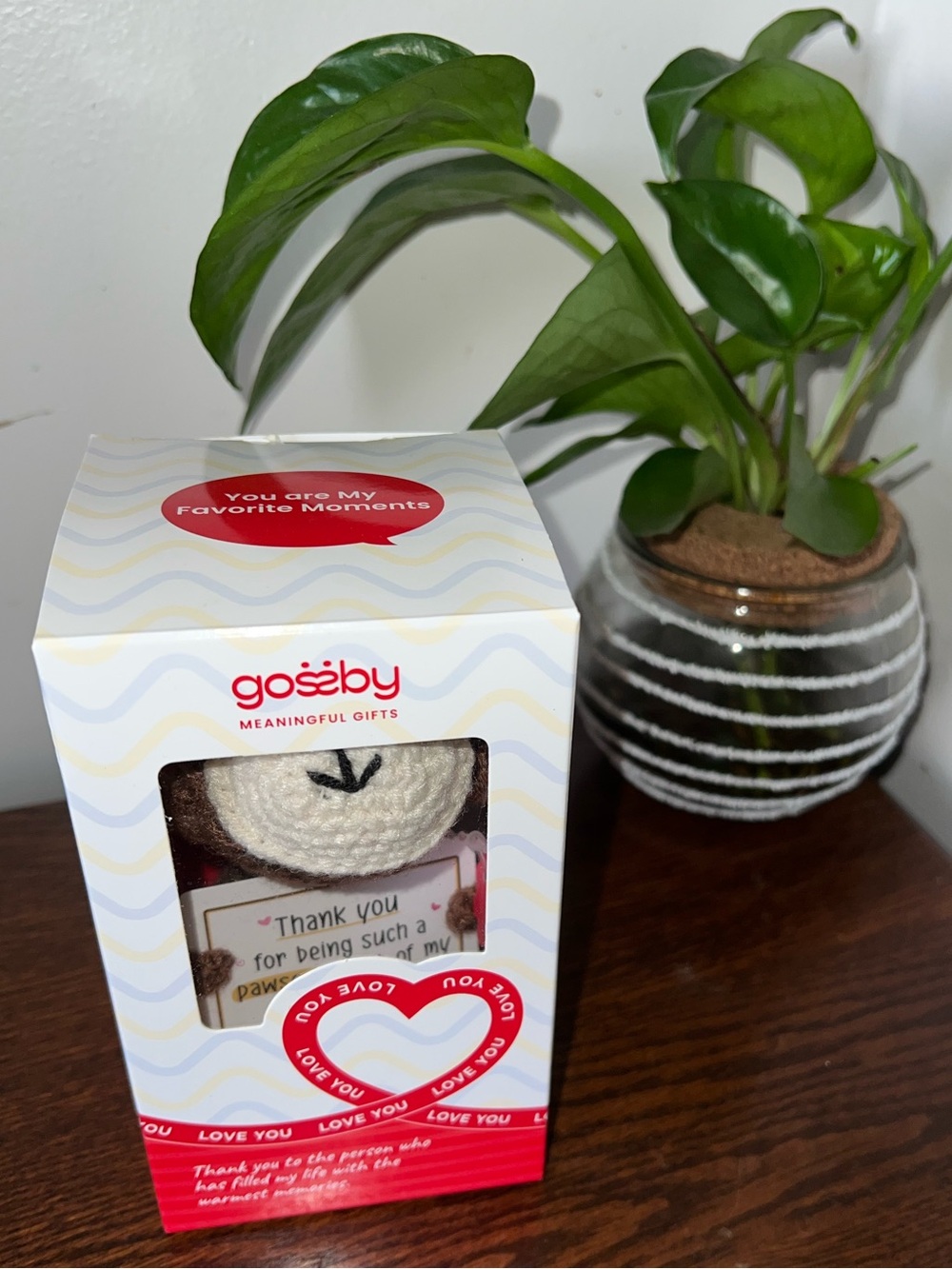 GOSSBY CROCHET DOG POSITIVE MEANINGFUL MESSAGE GIFT NEW IN BOX - Picture 5 of 10